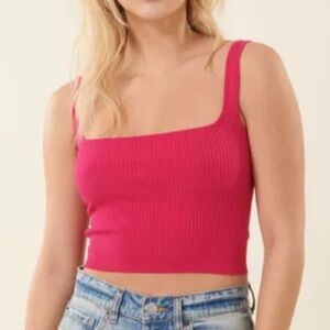 Garage Hot Pink Square Neck Tank small